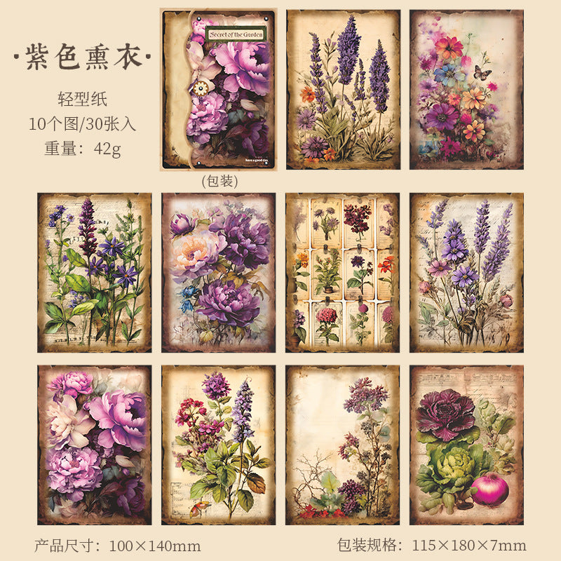30pcs Garden Scrapbook Paper HYDMM