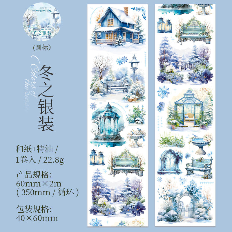1 Roll Cartoon Landscape Washi Tape SJFS