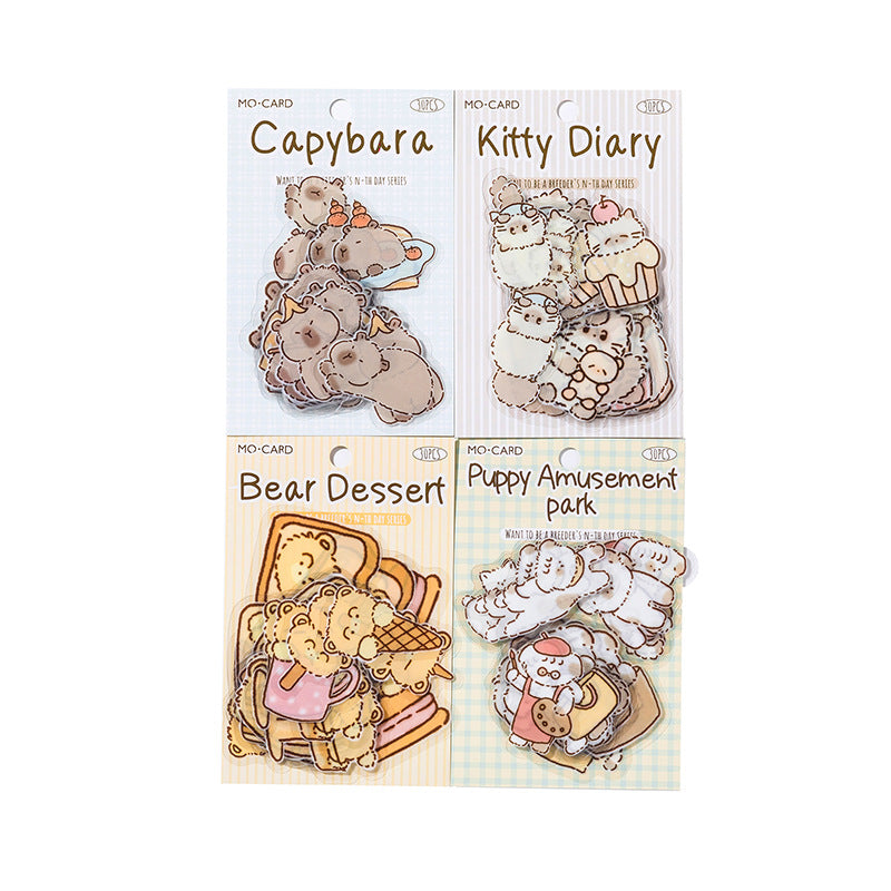 30 Pcs Cute Animal PET Stickers SYYNT