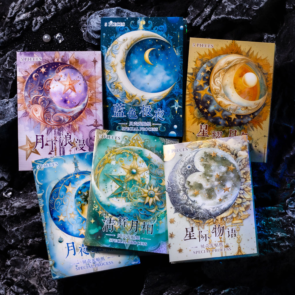 5 Pcs Washi Paper Stickers SMXJ