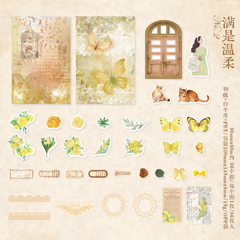 36pcs Scrapbook Supplies Kit YBMS