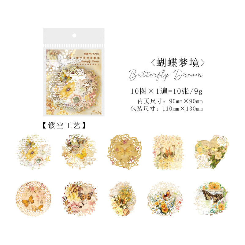 10Pcs Lace Cutout Paper WDLYMM