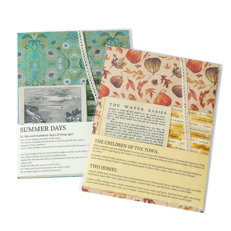 30pcs Vintage Scrapbook Supplies Kit LGMX
