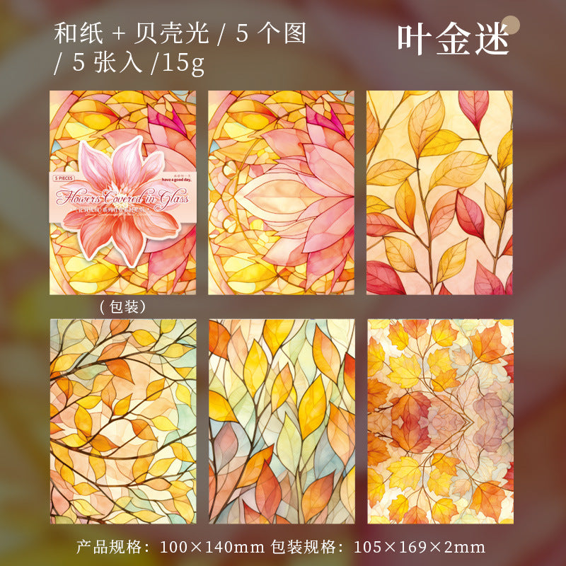 6 pcs Floral Washi Stickers Paper HMLL