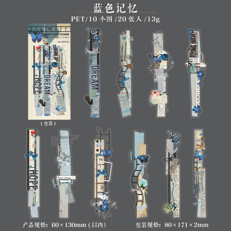 20PCS PET Lace Stickers CLJY