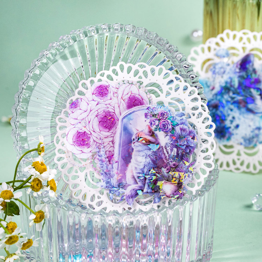 20pcs Cat Garden PET Stickers MMZY