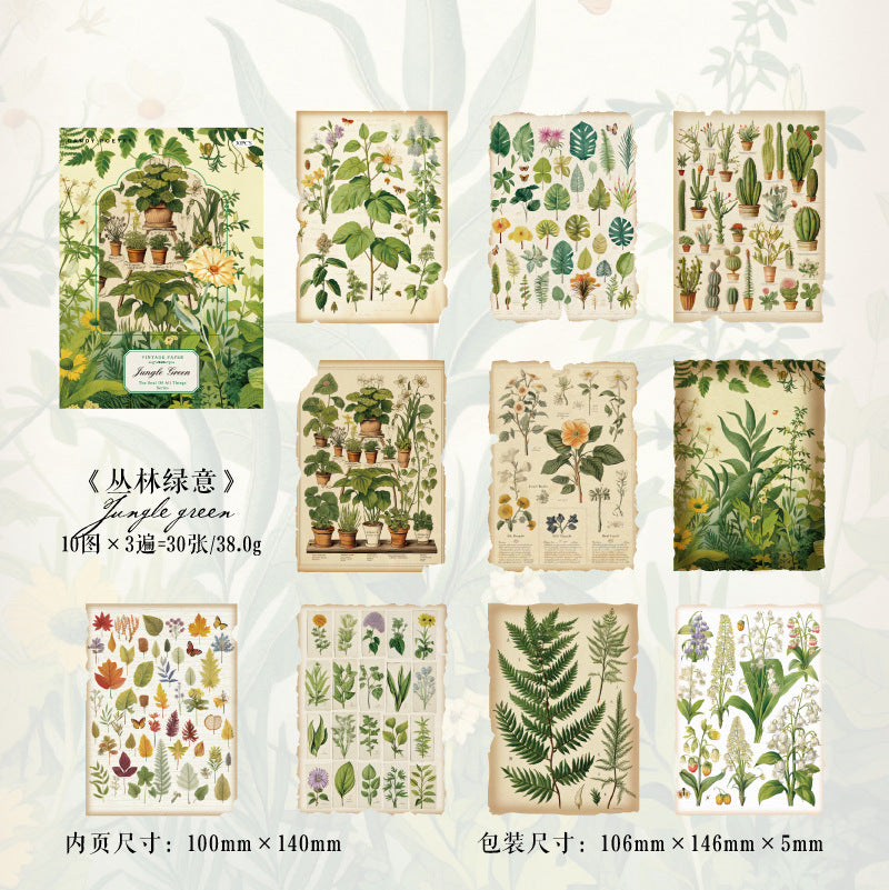 30 Pcs Vintage Scrapbook Paper WWYL