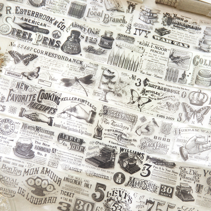 1 Roll Black-White PET Tape YTLX