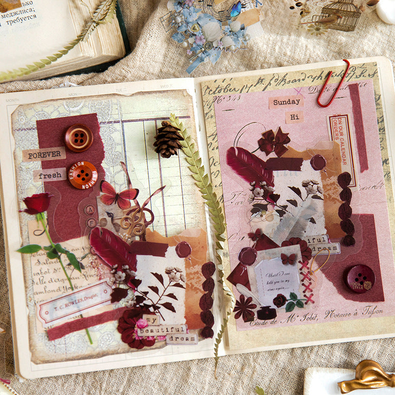 30pcs Vintage Collage Stickers HXBJ