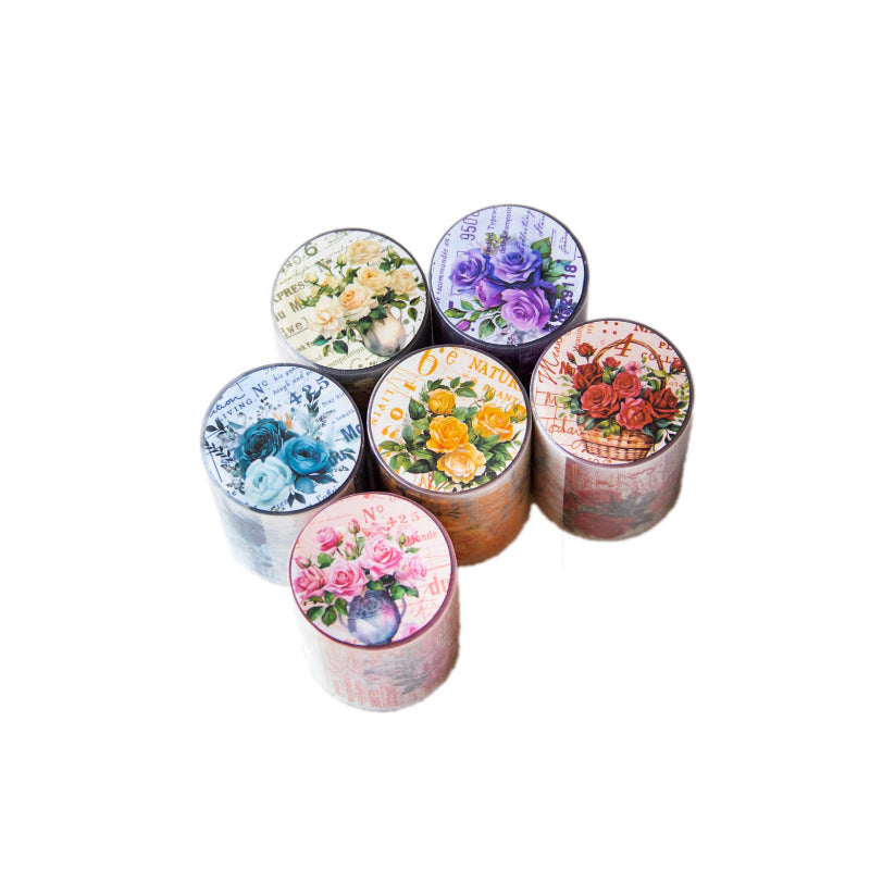 1 Roll PET Rose Stickers MGSQS
