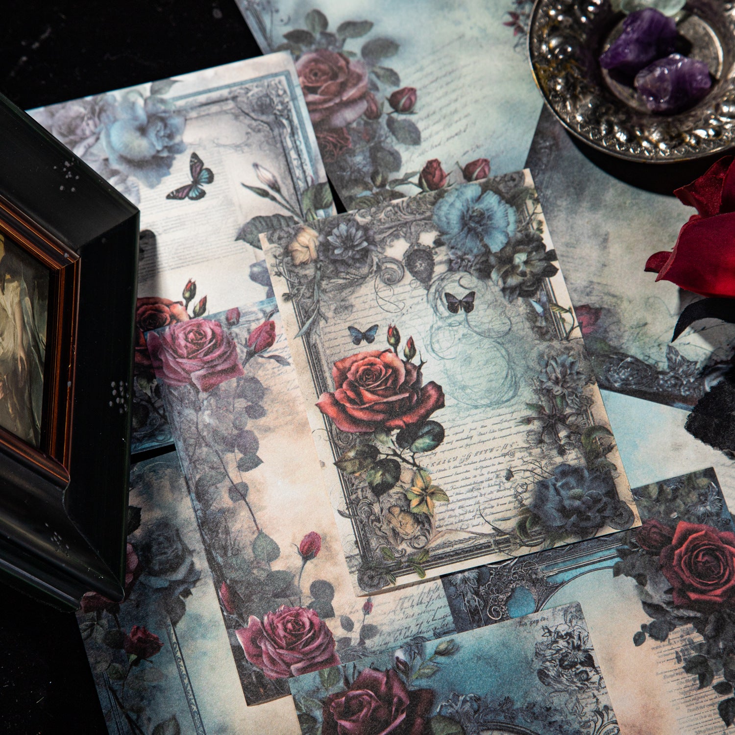 30Pcs Vintage Scrapbook Paper BLKHY