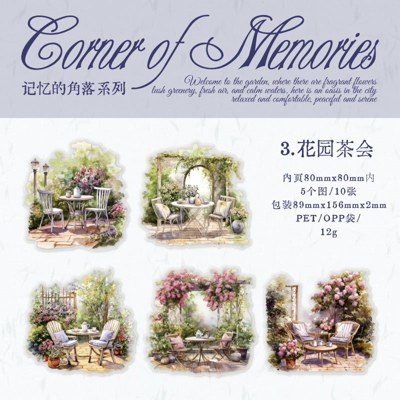 10 Pcs House and Garden PET Stickers JYDJL