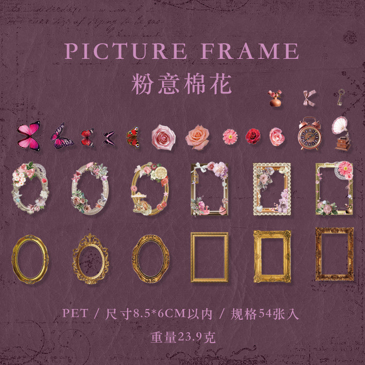 54pcs Boxed Frame Stickers YLFH