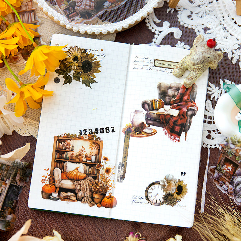 10pcs PET House Stickers WXXW