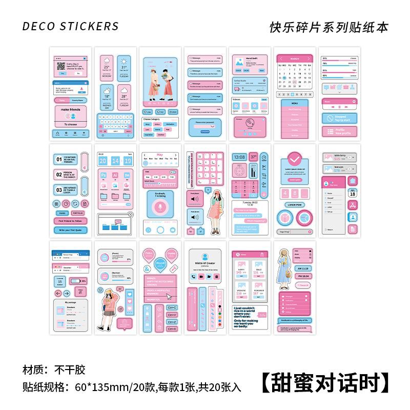 20pcs Scrapbook Stickers KLSP