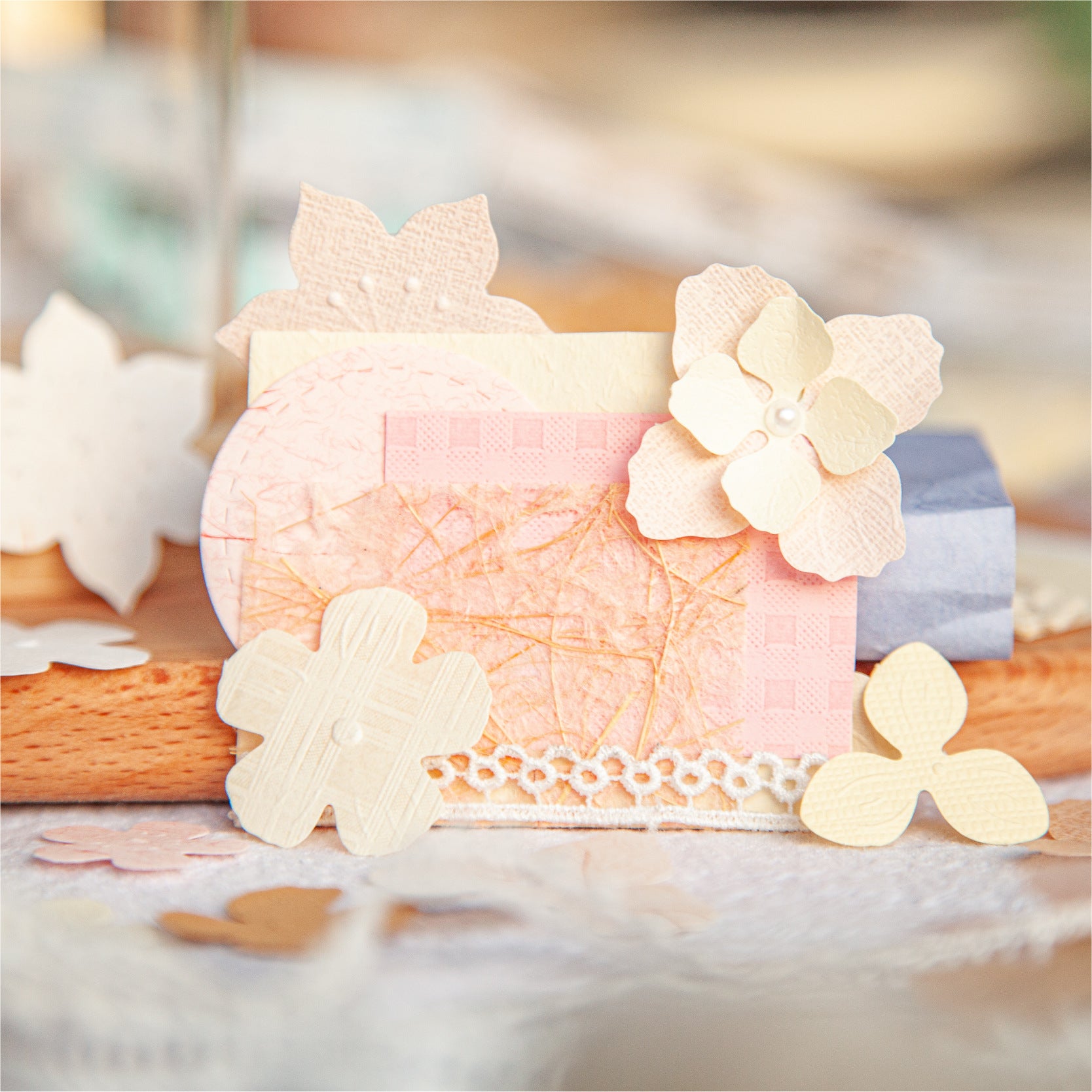 50pcs Flower Shape Paper Supplies BLHS