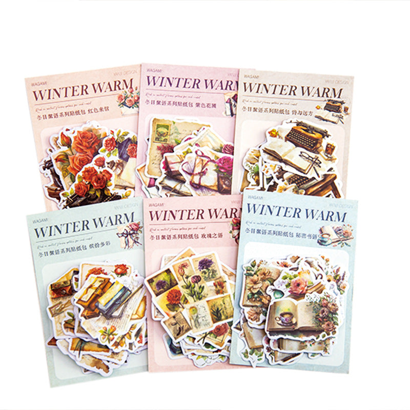 40Pcs Vintage Washi Stickers DRXY