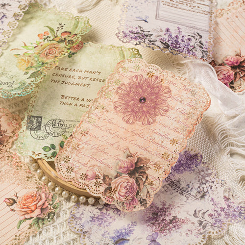 10pcs Lace Scrapbook Paper YYHF