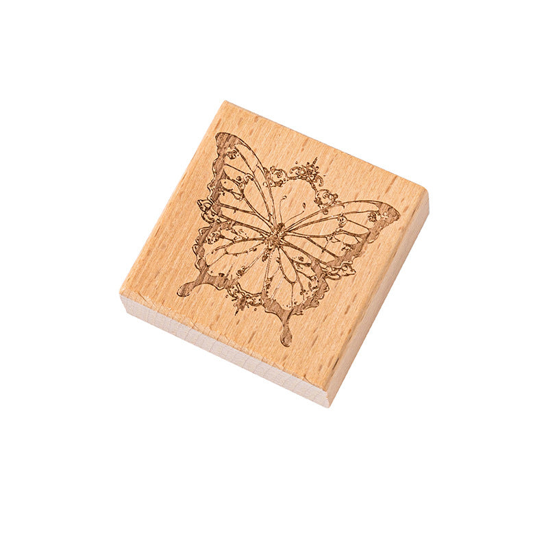 1 Pc Butterfly Wood Stamp WJDP