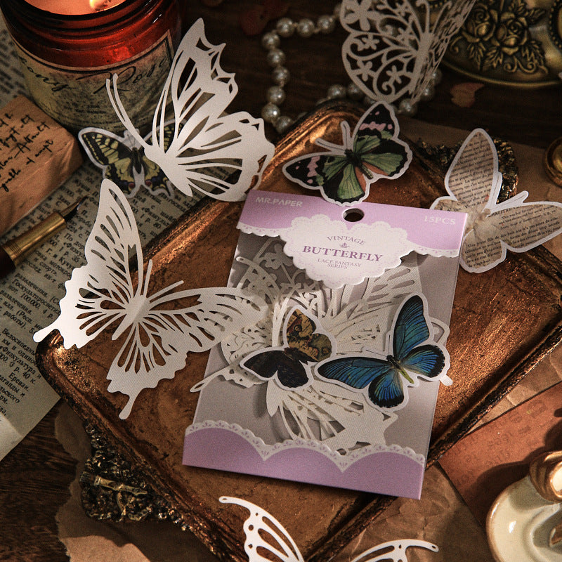 Cut Out Lace Paper and Stickers LSHXQ