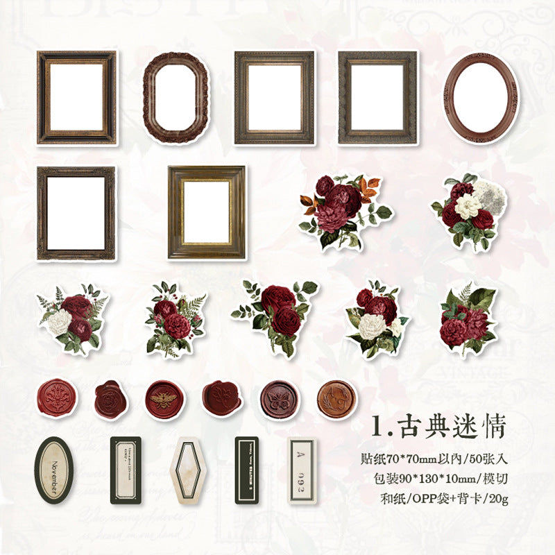 50pcs Vintage Stickers HXSY
