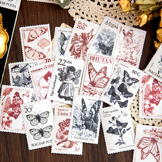 30pcs Postage Stamp Stickers LMQX