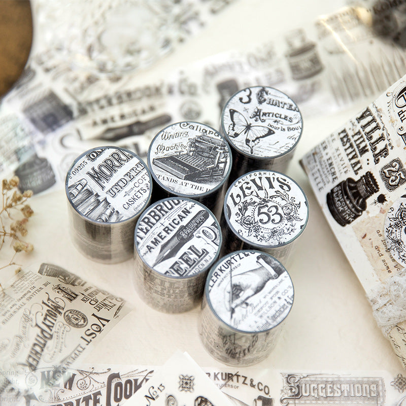 1 Roll Black-White PET Tape YTLX