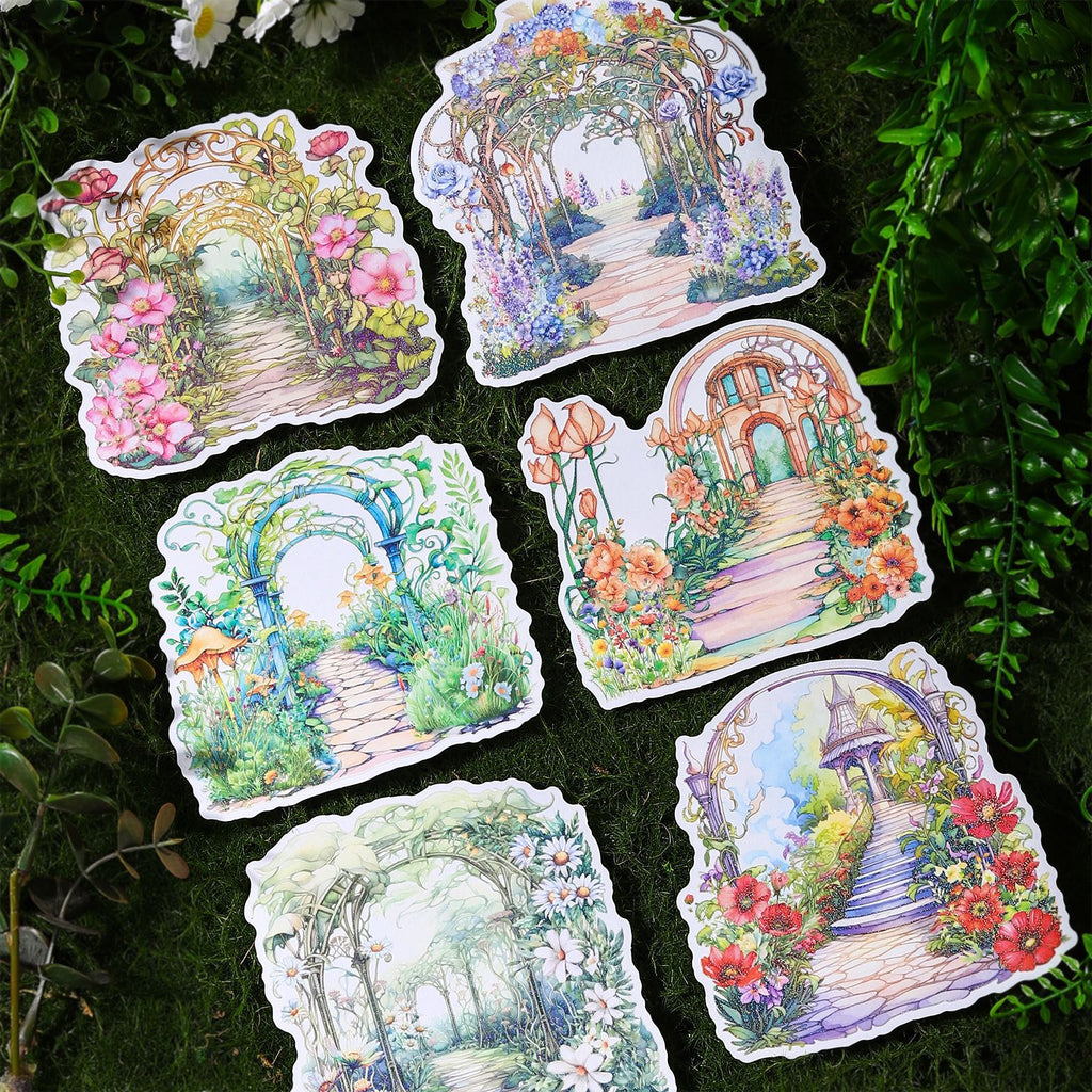 10Pcs Bridge Washi Stickers XJZQ
