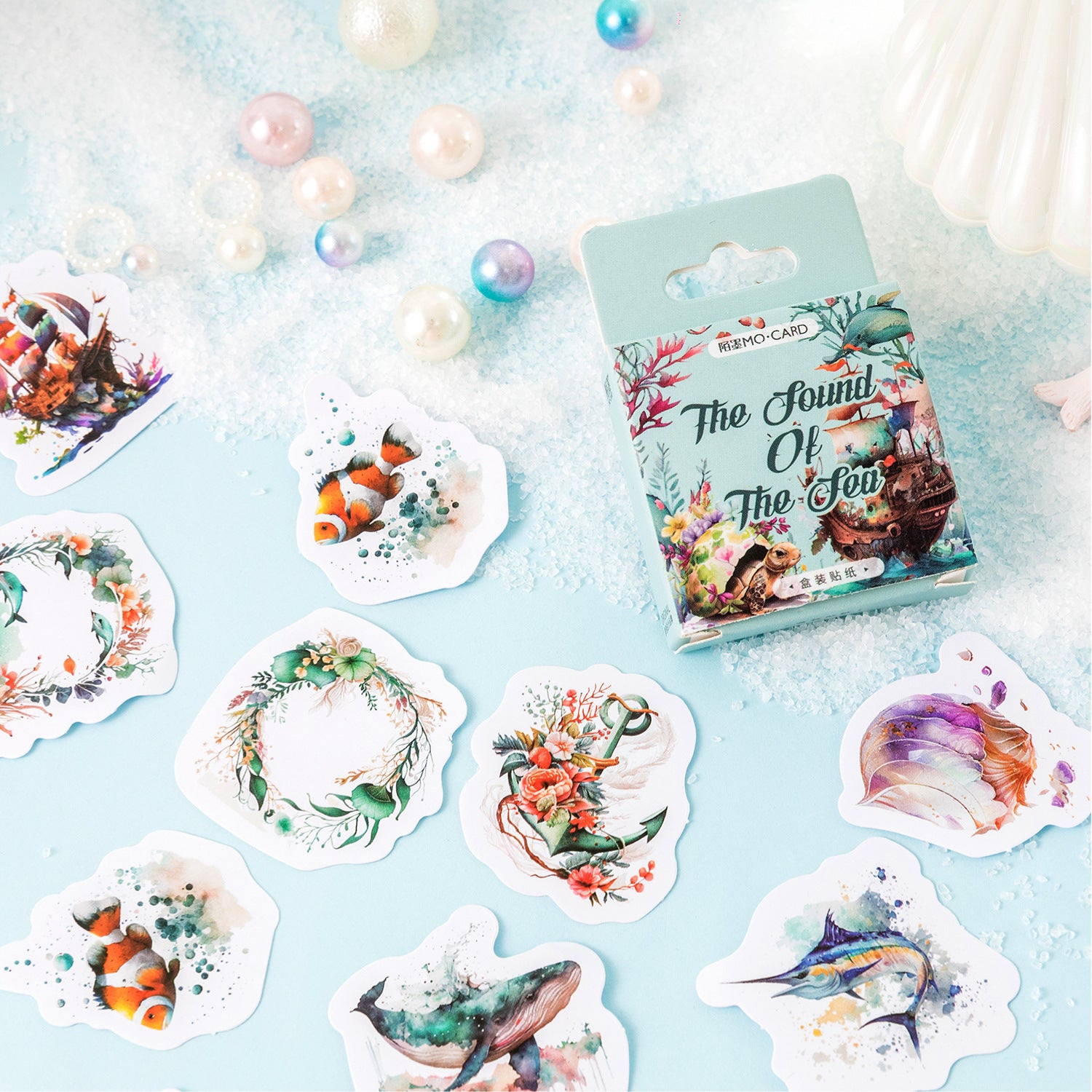 45pcs Boxed Rose Stickers QRLX