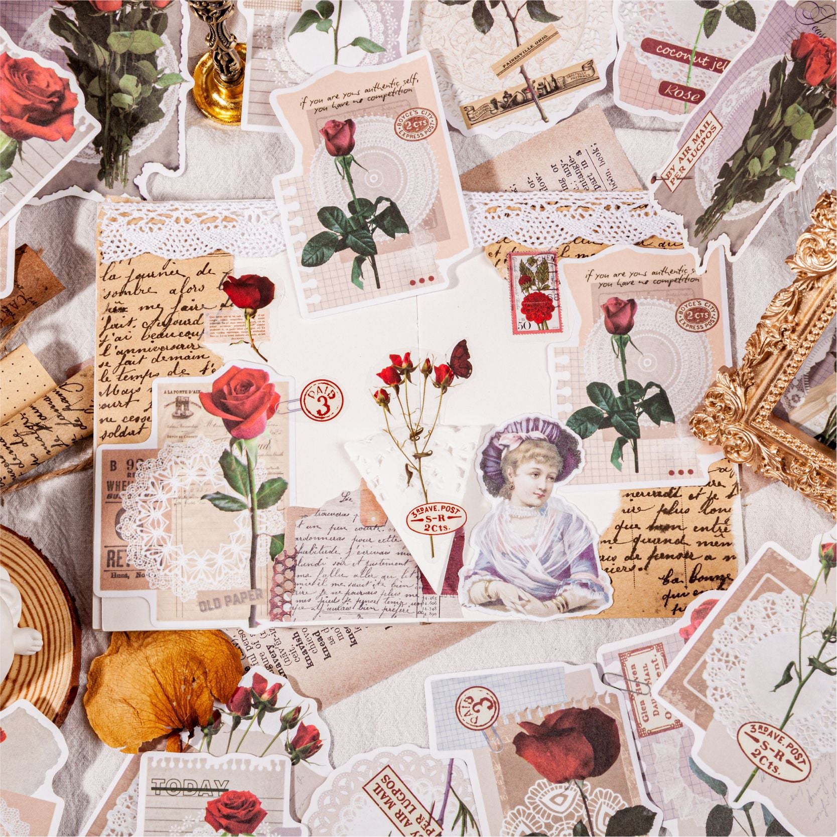 30pcs Vintage Scrapbook Stickers YCXL
