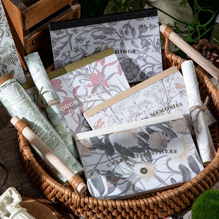 50pcs Vintage Scrapbook Paper WXZY