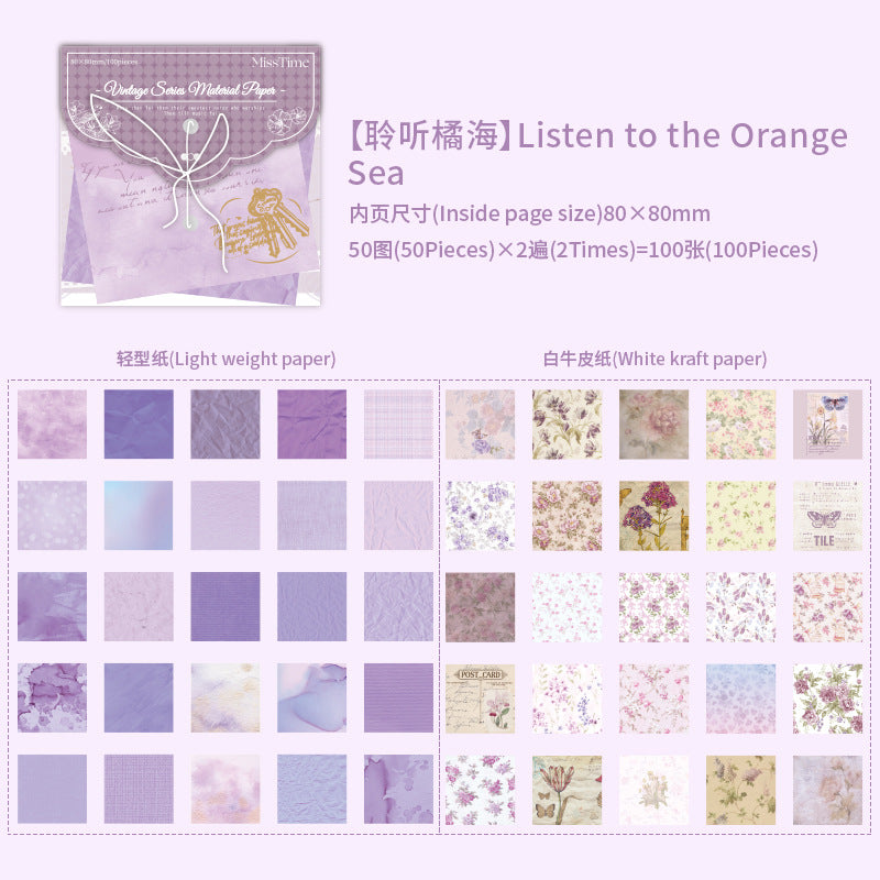 100pcs Scrapbook Paper CSRD