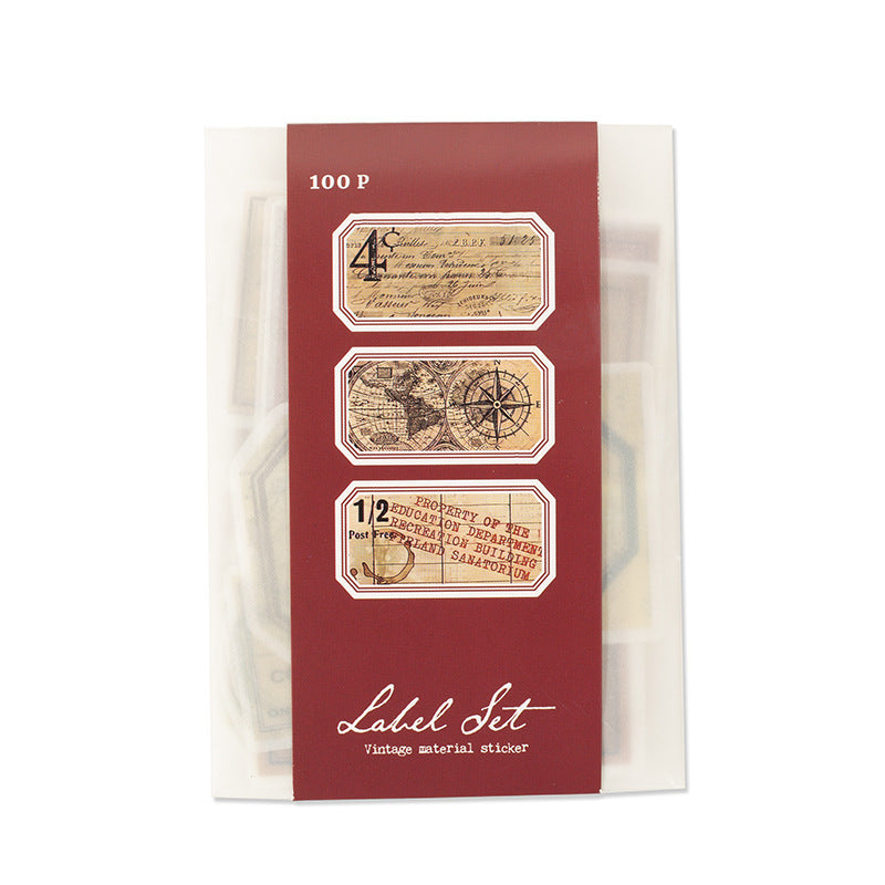 Baibiao Vintage Ticket Washi Stickers TLR01