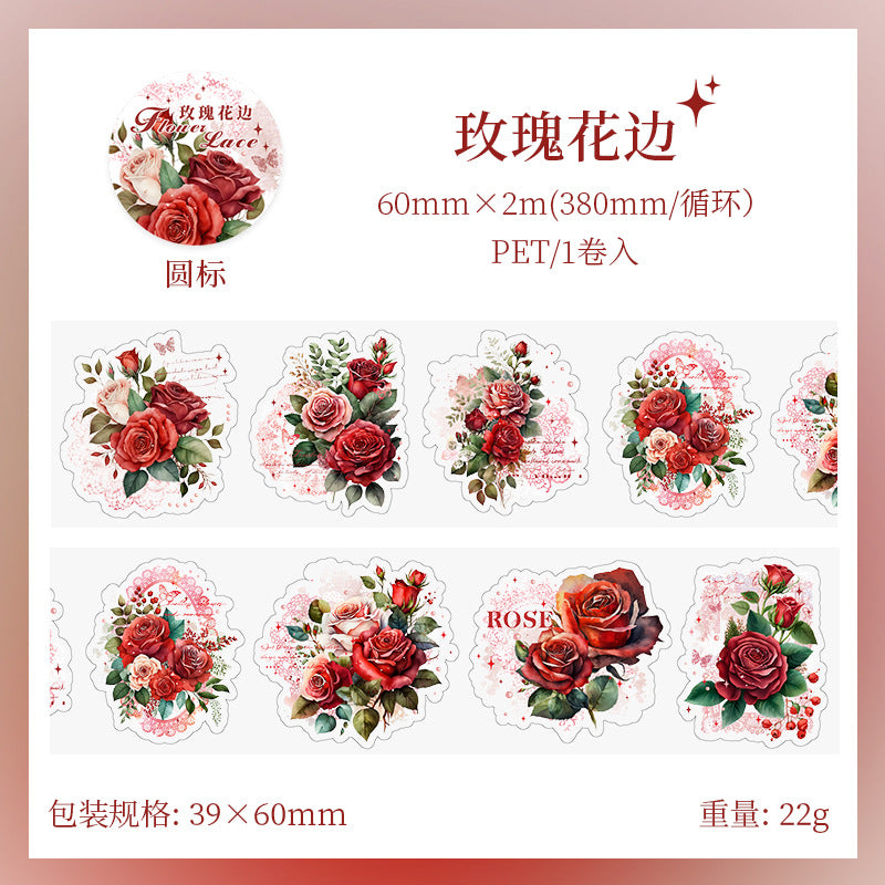 1 Roll Flowers PET Tape HMLS