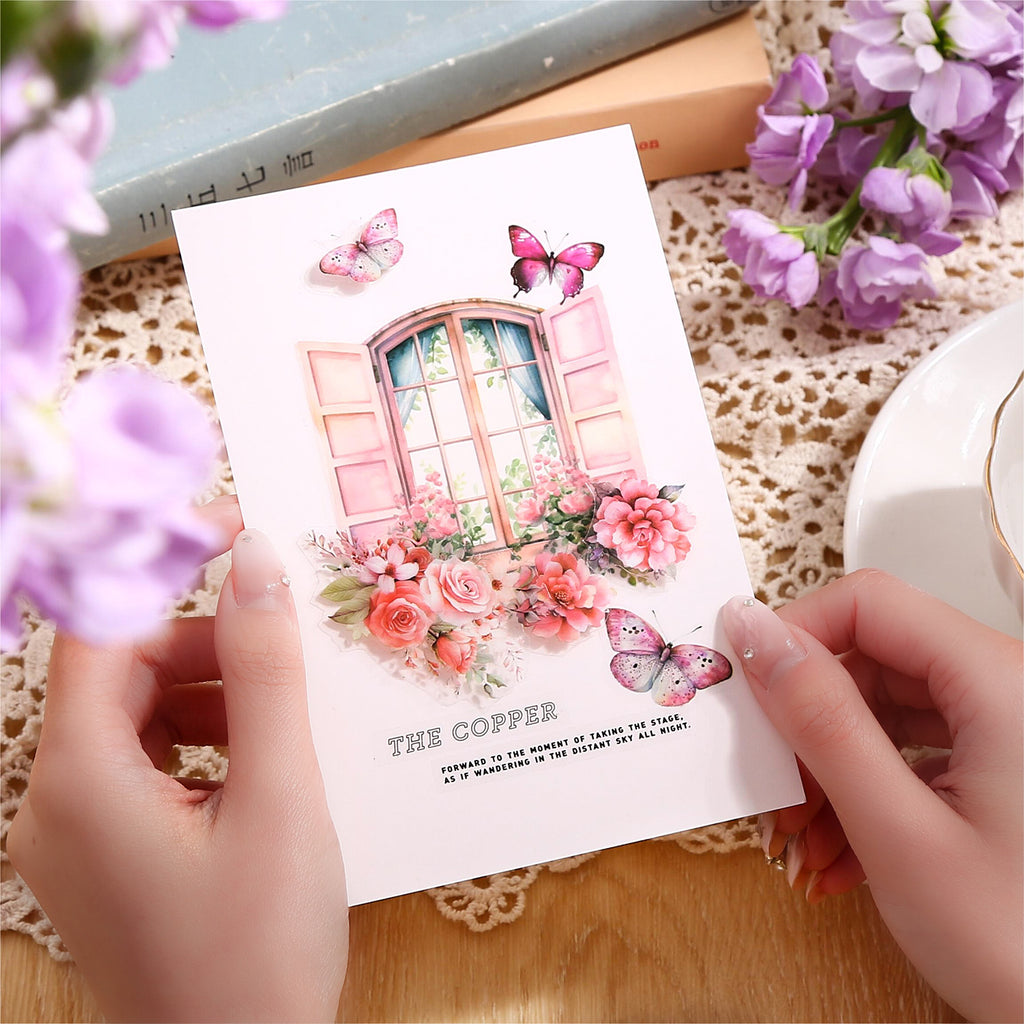 20 Pcs Garden Scrapbook Stickers Book WDMMHY