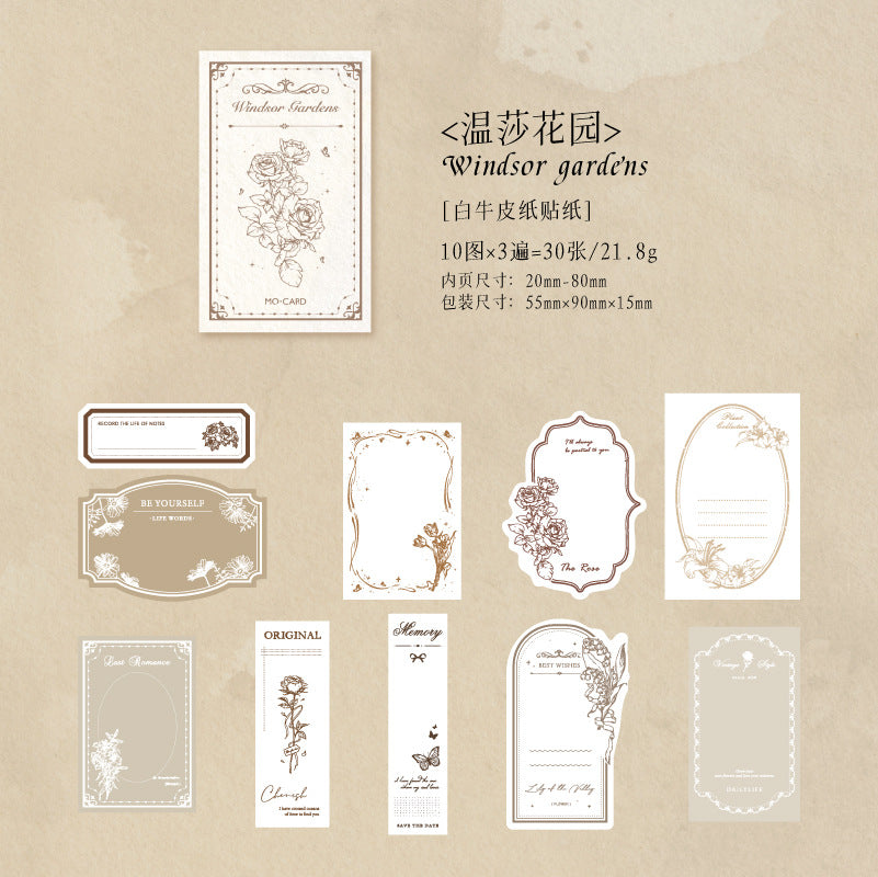 30 Pcs Vintage Scrapbook Notepad WRHX