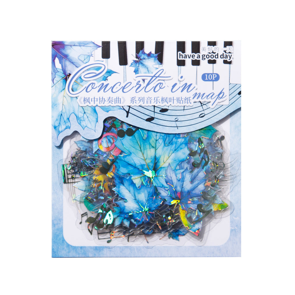 10pcs Seasonal Maple PET Stickers SGGJ