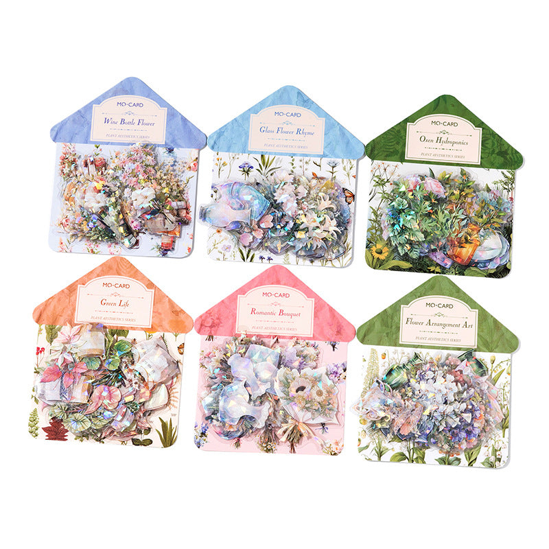 30 Pcs Flowers PET Stickers ZWMX