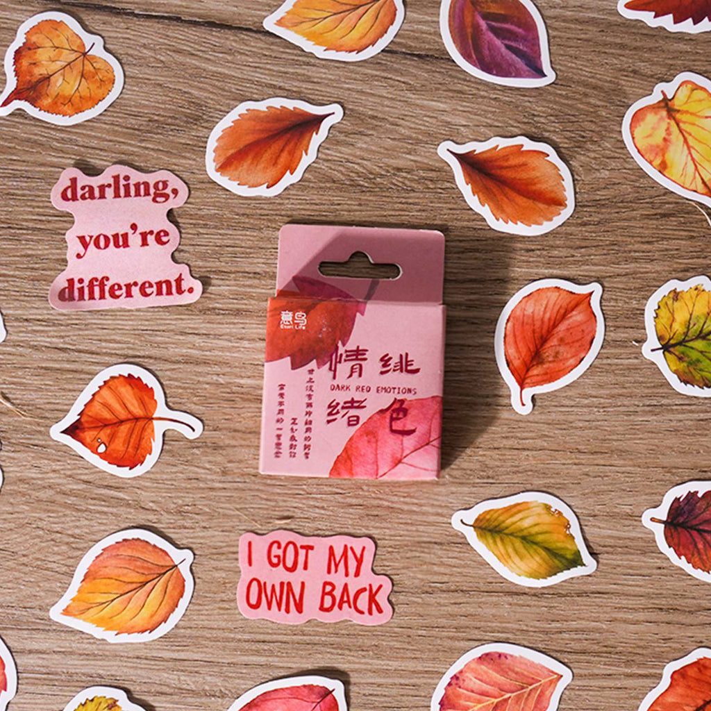 46pcs Fall Leaf Stickers FSQX
