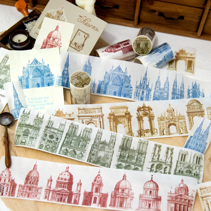 1 Roll Vintage Castle Washi Tape GTJZS