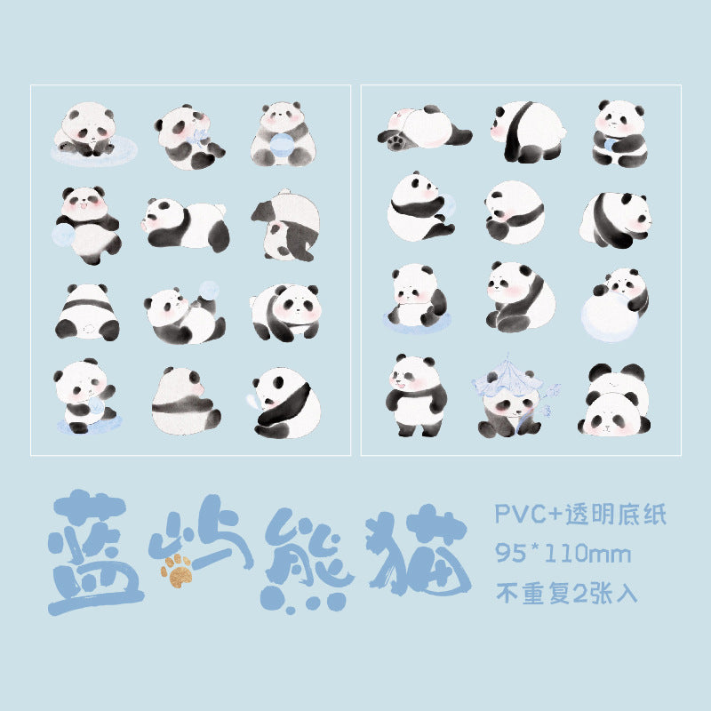 2 PCS PVC Panda Stickers XMLL