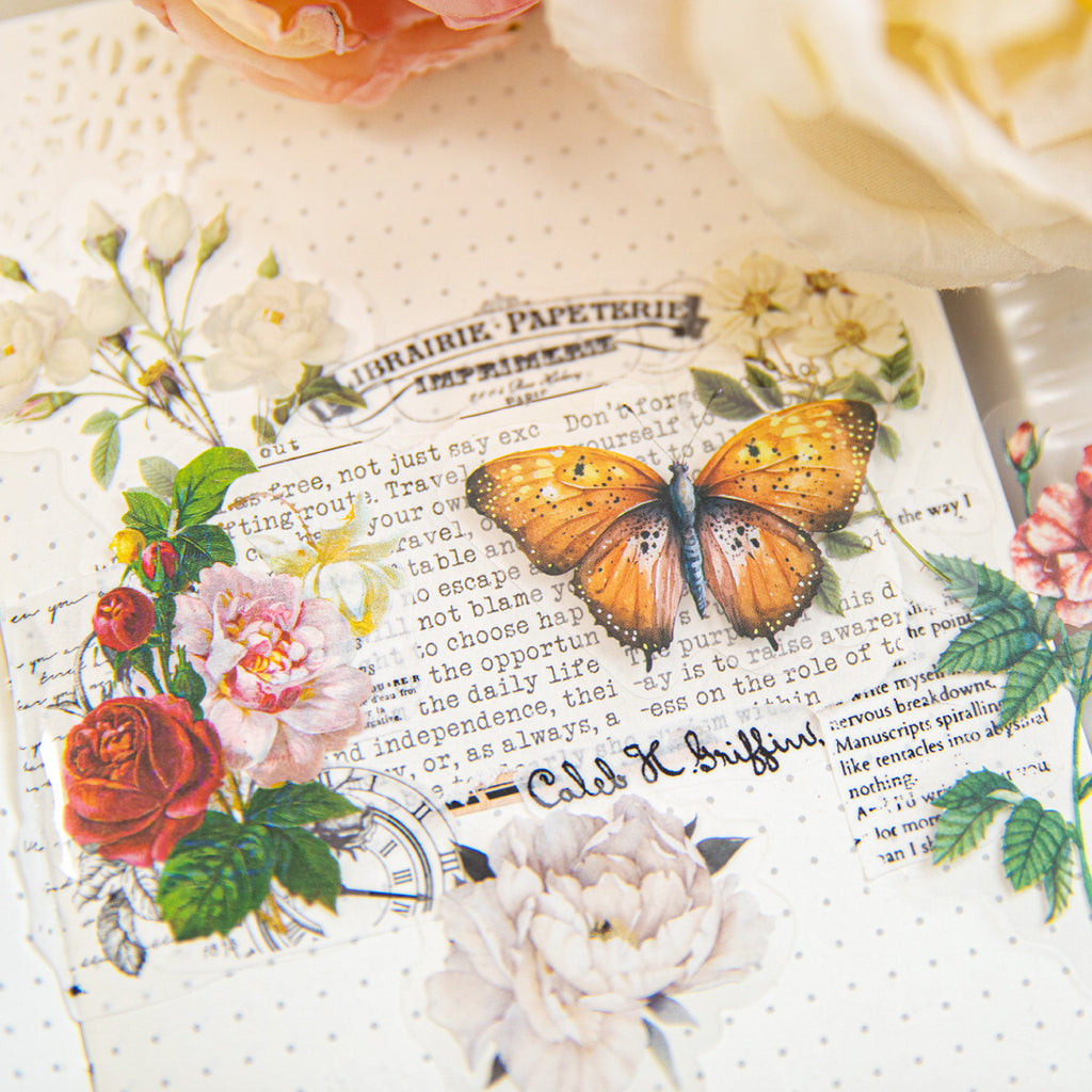 60Pcs PET Flower Stickers ZRWWPZ