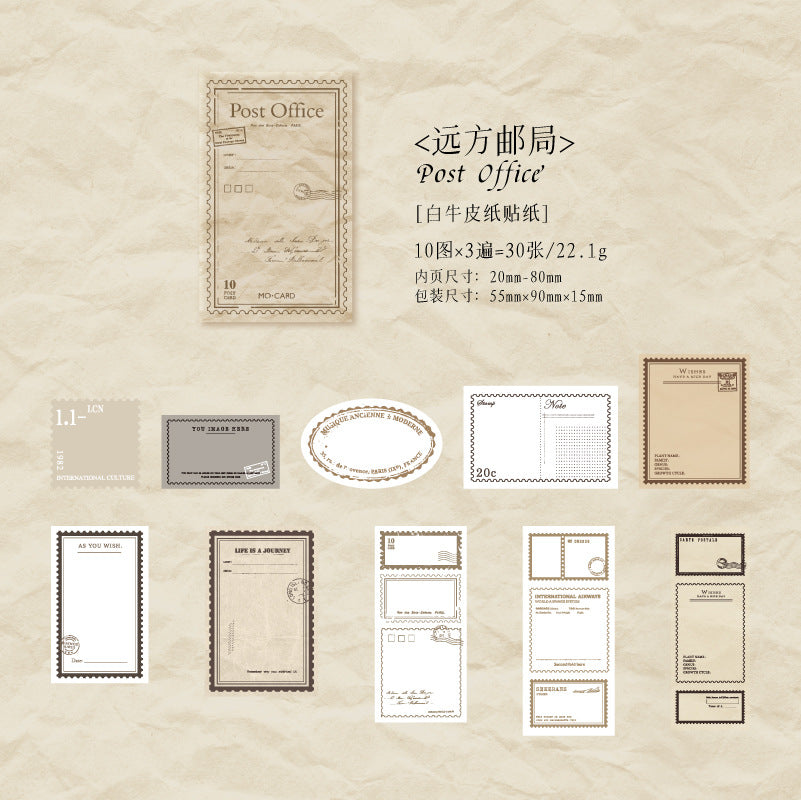 30 Pcs Vintage Scrapbook Notepad WRHX