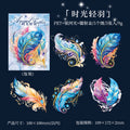 5 Pcs Feather PET Stickers TSZY