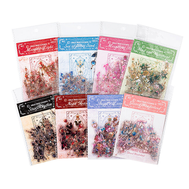 40pcs PET Jewellery Stickers ZBHXT