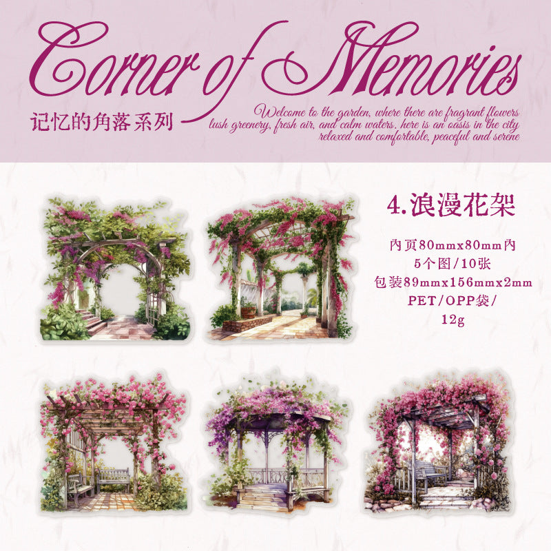 10 Pcs House and Garden PET Stickers JYDJL