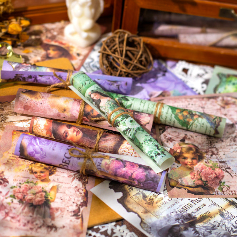 30Pcs Junk Journal Background Paper JSHYL
