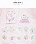 30pcs PET Flower Stickers HZDA
