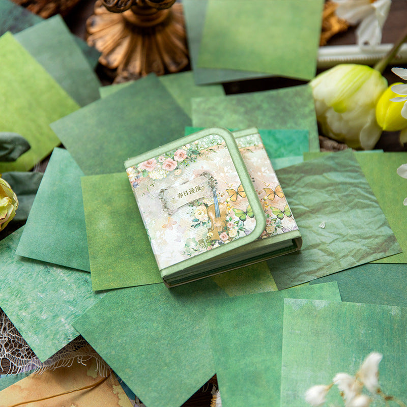 100pcs Vintage Scrapbook Paper QYYZ