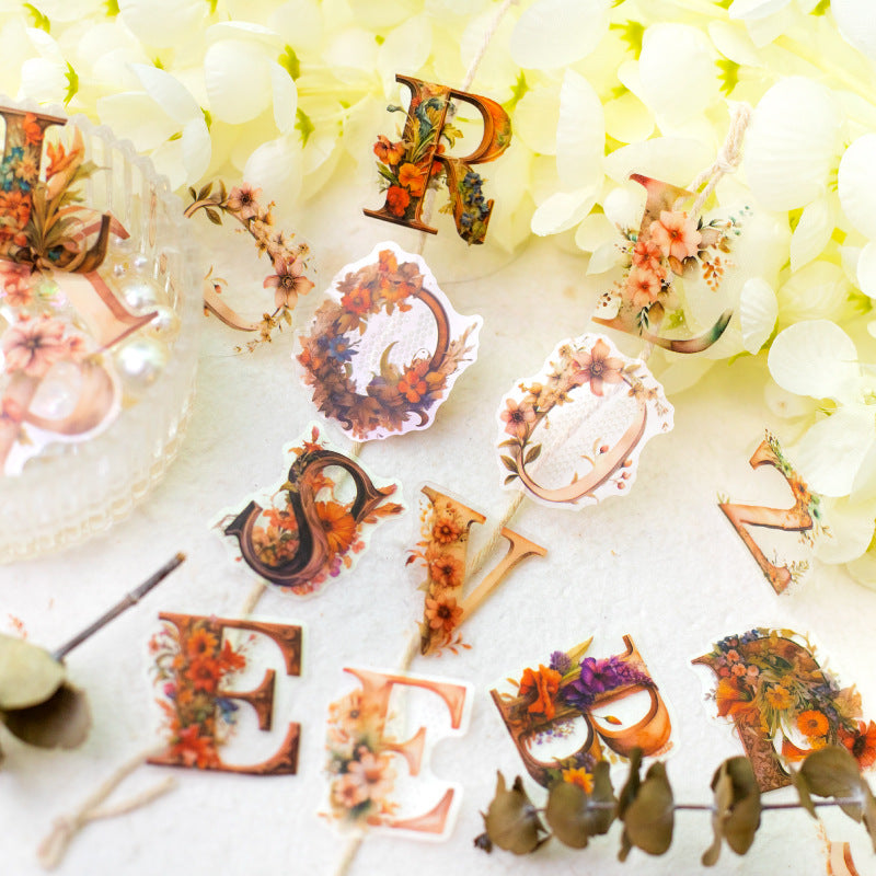 80Pcs PET Letter Stickers TYHH